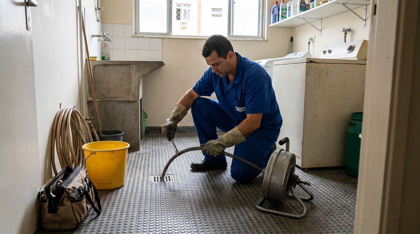 Desentupimento de ralo profissional em Diadema‑SP