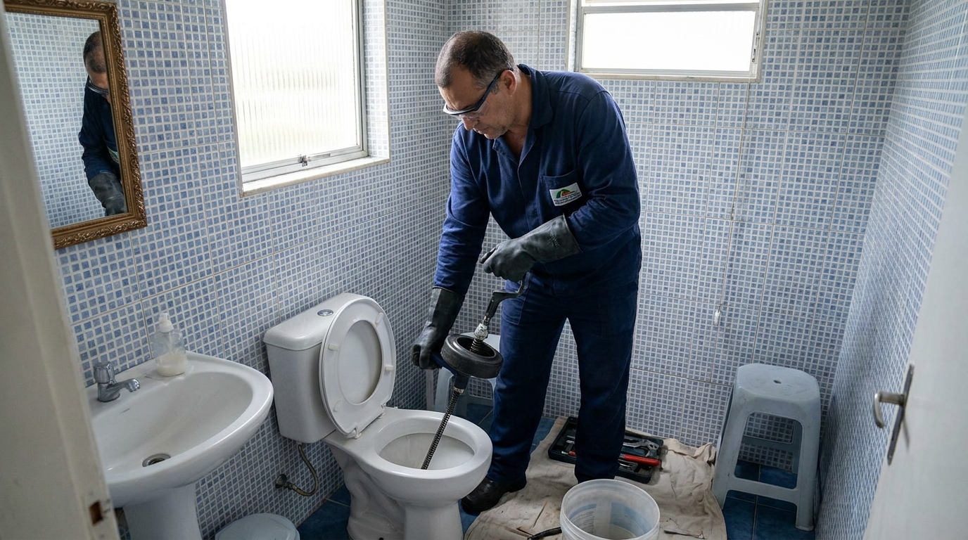 Desentupimento de vaso profissional em Diadema‑SP